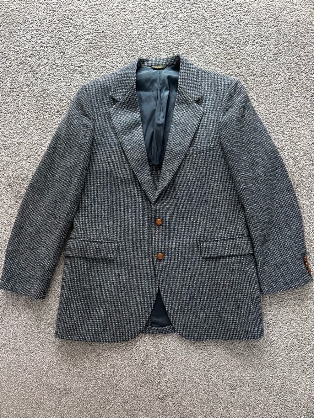 Harris Tweed Classic Gray Houndstooth Sport Coat - Men's Tailored Blazer